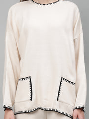 Gaiia New Round Neck Pocket Pattern Co-Ord Set