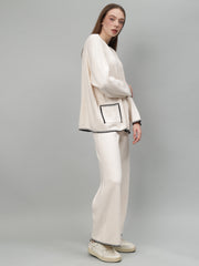 Gaiia New Round Neck Pocket Pattern Co-Ord Set