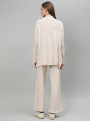 Gaiia Women Solid Color High Neck Co-Ord Set