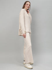 Gaiia Women Solid Color High Neck Co-Ord Set