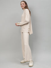 Gaiia Women Solid Color High Neck Co-Ord Set