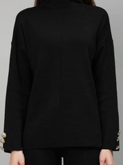 Gaiia Women Solid Color High Neck Co-Ord Set