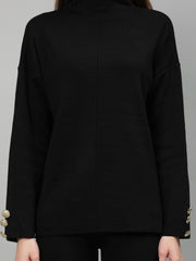 Gaiia Women Solid Color High Neck Co-Ord Set