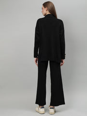 Gaiia Women Solid Color High Neck Co-Ord Set