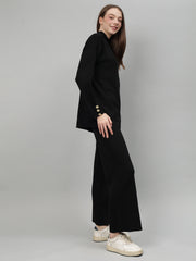 Gaiia Women Solid Color High Neck Co-Ord Set