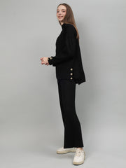 Gaiia Women Solid Color High Neck Co-Ord Set