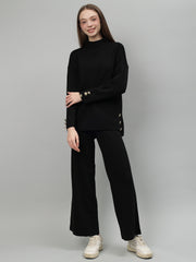 Gaiia Women Solid Color High Neck Co-Ord Set