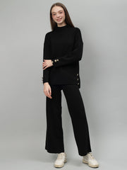 Gaiia Women Solid Color High Neck Co-Ord Set