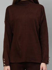 Gaiia Women Solid Color High Neck Co-Ord Set