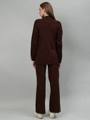 Gaiia Women Solid Color High Neck Co-Ord Set