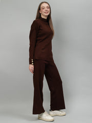 Gaiia Women Solid Color High Neck Co-Ord Set