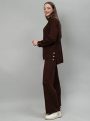 Gaiia Women Solid Color High Neck Co-Ord Set