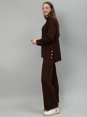 Gaiia Women Solid Color High Neck Co-Ord Set