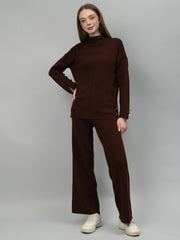 Gaiia Women Solid Color High Neck Co-Ord Set
