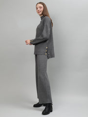 Gaiia Women Solid Color High Neck Co-Ord Set