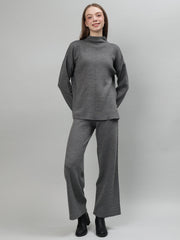 Gaiia Women Solid Color High Neck Co-Ord Set