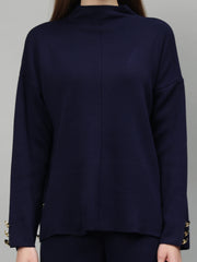 Gaiia Women Solid Color High Neck Co-Ord Set