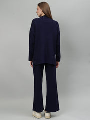 Gaiia Women Solid Color High Neck Co-Ord Set