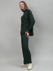 Gaiia Women Solid Color High Neck Co-Ord Set