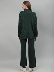 Gaiia Women Solid Color High Neck Co-Ord Set