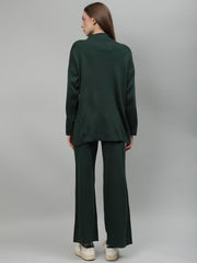 Gaiia Women Solid Color High Neck Co-Ord Set