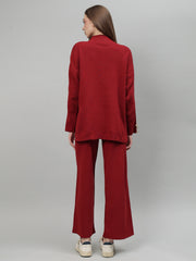 Gaiia Women Solid Color High Neck Co-Ord Set