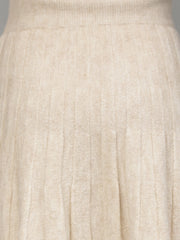 Gaiia Rustic Knit Skirt With Cardigan