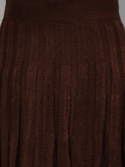 Gaiia Rustic Knit Skirt With Cardigan