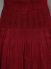 Gaiia Rustic Knit Skirt With Cardigan