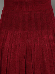 Gaiia Rustic Knit Skirt With Cardigan