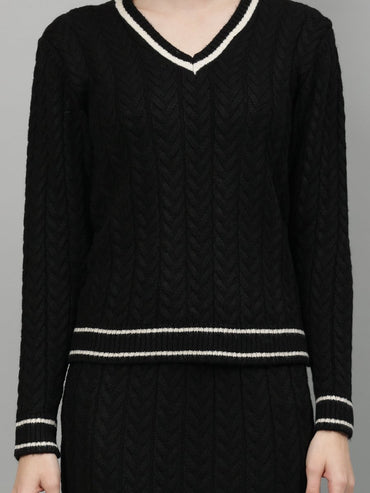 Gaiia Casual Long Sleeve Sweater Skirt Sets - GAIIA