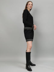 Gaiia Casual Long Sleeve Sweater Skirt Sets