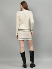Gaiia Casual Long Sleeve Sweater Skirt Sets