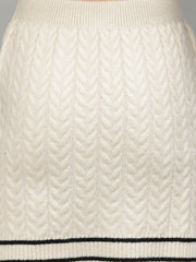 Gaiia Casual Long Sleeve Sweater Skirt Sets