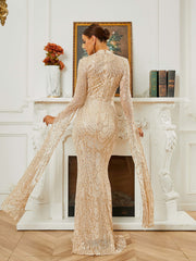 Gaiia Regal Radiance Sequin Dress - Golden