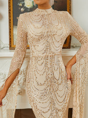 Gaiia Regal Radiance Sequin Dress - Golden