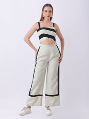 Gaiia Striped Co-Ord Set - Light Green