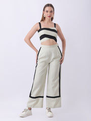 Gaiia Striped Co-Ord Set - Light Green
