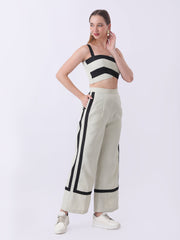 Gaiia Striped Co-Ord Set - Light Green