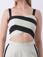 Gaiia Striped Co-Ord Set - Light Green