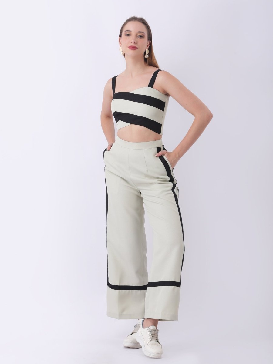 Gaiia Striped Co - Ord Set - Light Green - GAIIA