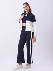 Gaiia Three Piece Loungewear Co-Ord Set - Navy