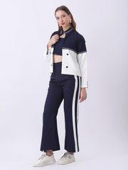 Gaiia Three Piece Loungewear Co-Ord Set - Navy