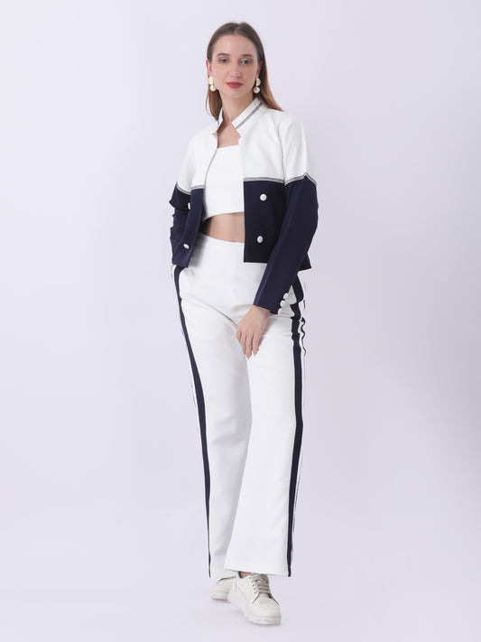 Gaiia Three Piece Loungewear Co-Ord Set - White