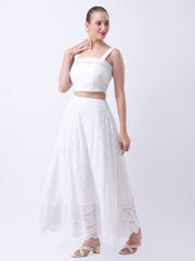 Gaiia Broderie Anglaise Two-Piece Set - White