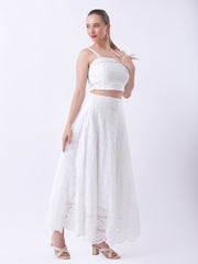 Gaiia Broderie Anglaise Two-Piece Set - White