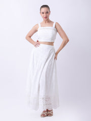 Gaiia Broderie Anglaise Two-Piece Set - White