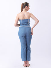 Gaiia Blue Corset Co-Ord Set - Black