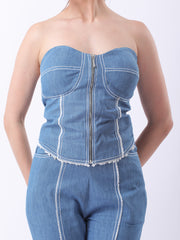 Gaiia Blue Corset Co-Ord Set - Black