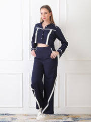 Gaiia Full Sleeve Co-Ord Set - Navy